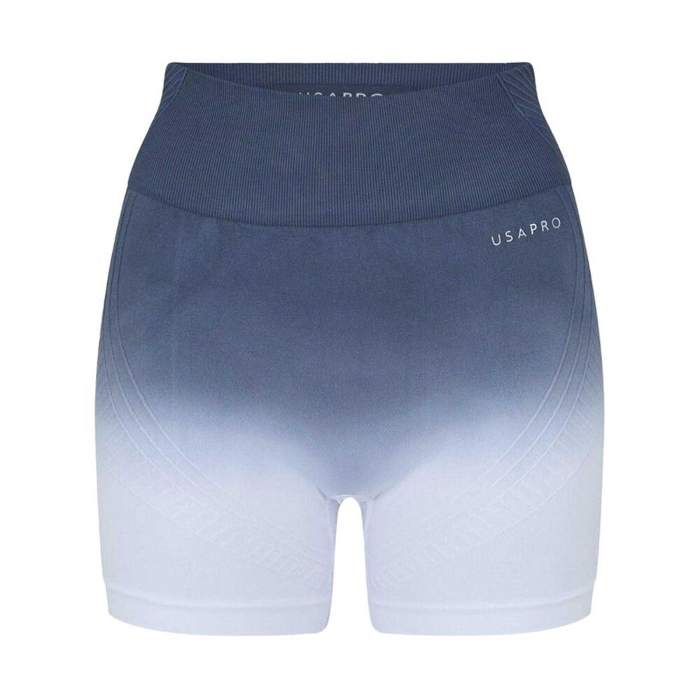 USA Womens/Ladies Ombre High Waist Cycling Shorts / Storm/White